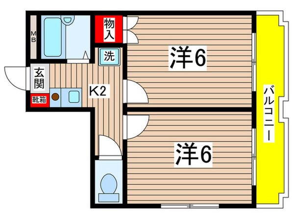 グリ－ンヴァレ－稲田堤の物件間取画像